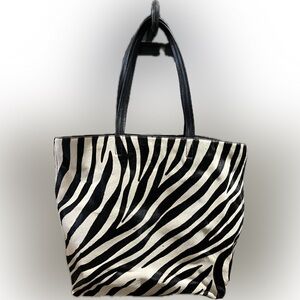 Chicos Zebra Print Tote Bag
